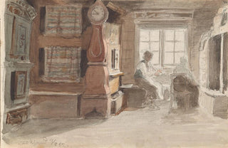 Adolph Tidemand - Interir med figurer Leksand.webp