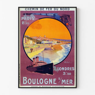 Affiche Boulogne sur Mer Vintage