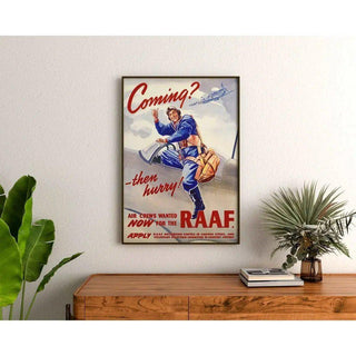 Affiche Seconde Guerre Mondiale - Coming? Then Hurry! - Royal Australian Air Force RAAF