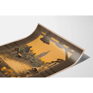 Affiche Villedieu-les-Poêles publicité vintage – Cuivres d’art