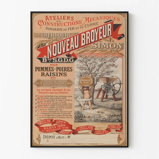 Affiche publicité vintage broyeur Simon vintage