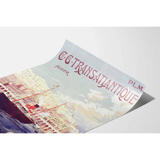 Affiche vintage - Compagnie Générale Transatlantique, Marseille-Alger