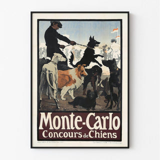 Affiche vintage - Monte-Carlo, Concours de Chiens - Jules-Alexandre Grün