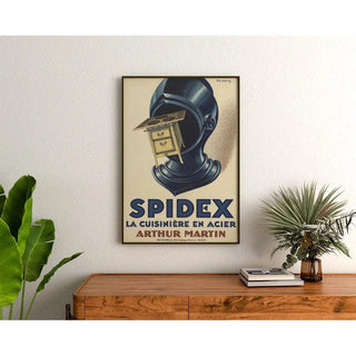 Affiche vintage - Spidex, La Cuisinière en Acier par R. de Valerio