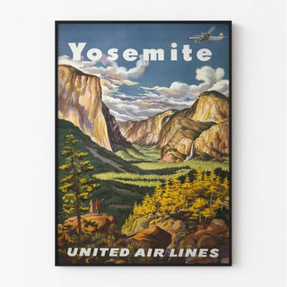 Affiche vintage - Yosemite - United Airlines