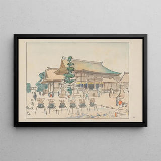 Akamatsu Rinsaku - Temmangu shrine dedicated to Sugawara Michizane.webp