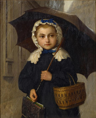 Albert Anker - Louise Anker With An Umbrella.webp