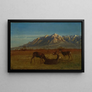 Albert Bierstadt - Deer in Mountain Home.webp