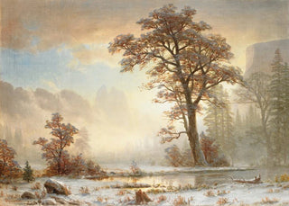 Albert Bierstadt - Valley of the YosemiteFirst Snowfall of the Year.webp