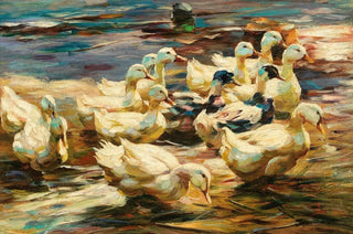 Alexander Koester - Ducks Getting Out of the Water.webp