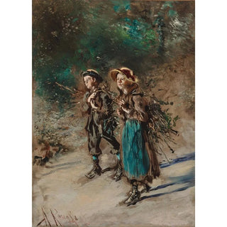 Anton Romako - Children with Brushwood.webp