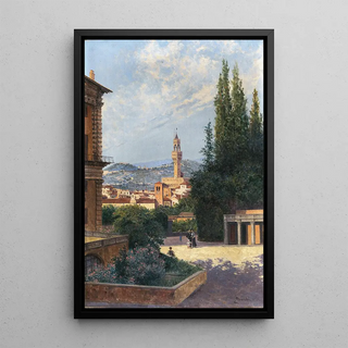 Antonietta Brandeis - Florence a View of Palazzo Vecchio from Boboli Gardens.webp