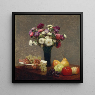 Asters et fruits sur une table - Henri Fantin-Latour