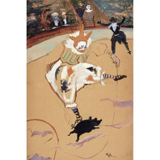 Au Cirque Fernando Medrano avec un porcelet - Henri de Toulouse-Lautrec | Reproduction Tableau Décoration murale affiche copie