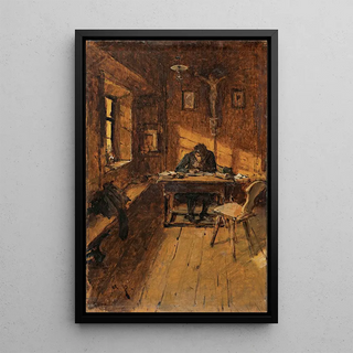 August von Pettenkofen - Der Dorfschreiber.webp