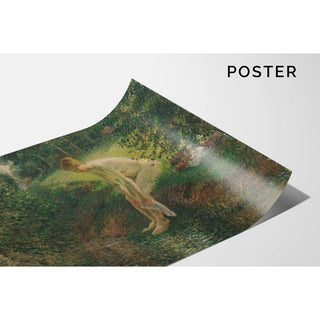 Baigneuse dans les bois - Camille Pissarro | Reproduction Tableau Décoration murale affiche copie