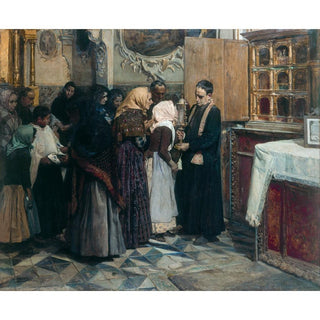 Baiser de la relique - Joaquín Sorolla | Reproduction Tableau Décoration murale affiche copie