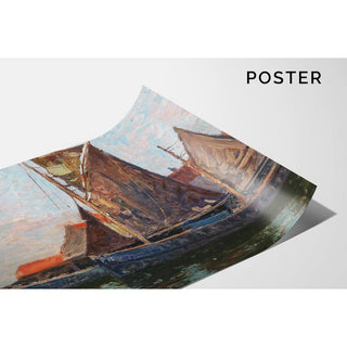 Bateaux à voile - Alfred Zoff | Reproduction Tableau Décoration murale affiche copie