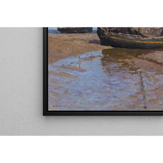 Bateaux de pêche à marée basse - Alfred Zoff | Reproduction Tableau Décoration murale affiche copie