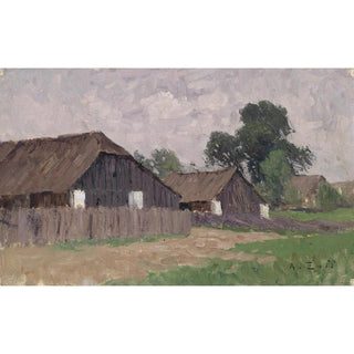 Bauernhäuser bei Klagenfurt - Alfred Zoff | Reproduction Tableau Décoration murale affiche copie