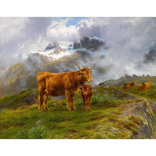 Bovins des Highlands - Rosa Bonheur | Reproduction Tableau Décoration murale affiche copie