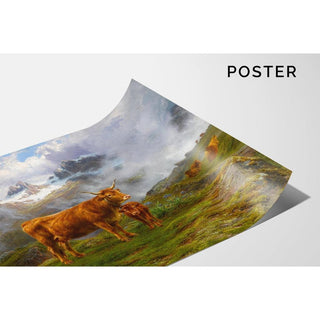 Bovins des Highlands - Rosa Bonheur | Reproduction Tableau Décoration murale affiche copie