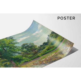 Canards sur l'Étang de Montfoucault - Camille Pissarro | Reproduction Tableau Décoration murale affiche copie