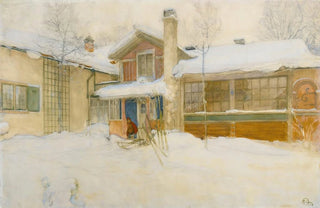 Carl Larsson - My Country Cottage In Winter Sundborn.webp