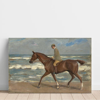 Cavalier sur la plage à gauche - Max Liebermann | Reproduction Tableau Décoration murale affiche copie