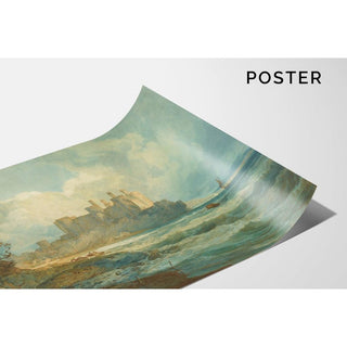 Château de Conway, Pays de Galles du Nord - Joseph Mallord William Turner | Reproduction Tableau Décoration murale affiche copie