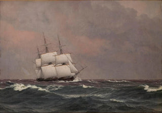 Christoffer Wilhelm Eckersberg - The corvette Najaden in rough seas.webp