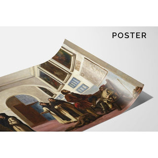 Christophe Colomb et son fils à La Rábida - Eugène Delacroix | Reproduction Tableau Décoration murale affiche copie