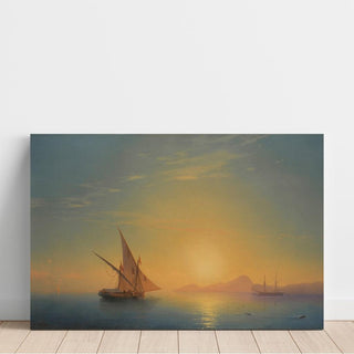 Coucher de soleil sur Ischia - Ivan Konstantinovich Aivazovsky | Reproduction Tableau Décoration murale affiche copie