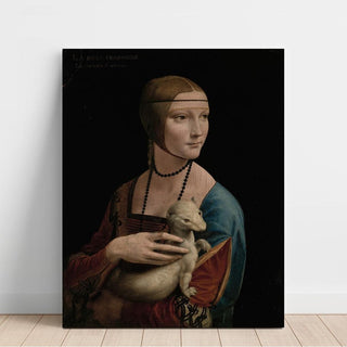 Dame à l'hermine - Portrait de Cecilia Gallerani - Léonard de Vinci | Reproduction Tableau Décoration murale affiche copie