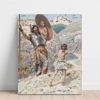 David lance la pierre - James Tissot | Reproduction Tableau Décoration murale affiche copie