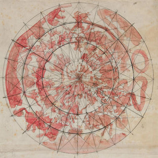 Impresión artística | Estudio de composición con figuras zodiacales para la frescura del techo de las Horas de la Cámara de la Casa del Capitolio del Estado de Pensilvania en Harrisburg - Edwin Austin Abbey