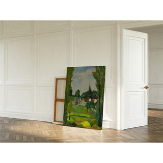 Église de Vieux Moulin près de Compiègne Oise - Suzanne Valadon | Reproduction Tableau Décoration murale affiche copie