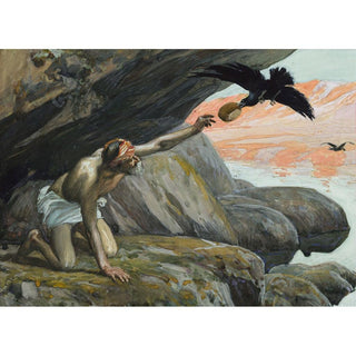 Élie nourri par les corbeaux - James Tissot | Reproduction Tableau Décoration murale affiche copie