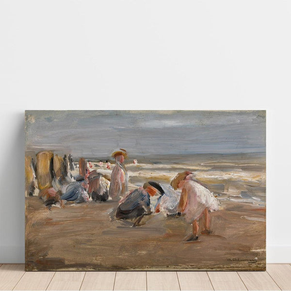 Reproducción del cuadro Niños jugando en la playa - Max Liebermann