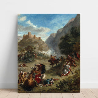 Escarmouches arabes dans les montagnes - Eugène Delacroix | Reproduction Tableau Décoration murale affiche copie