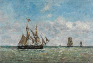 Eugne Boudin - Bateaux de pche devant Trouville.webp