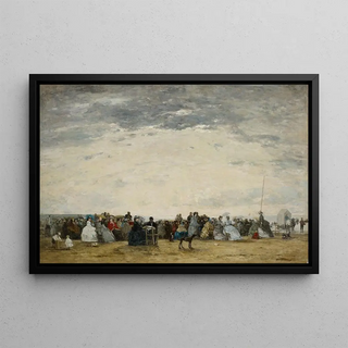 Eugne Boudin - Vacationers on the Beach at Trouville.webp
