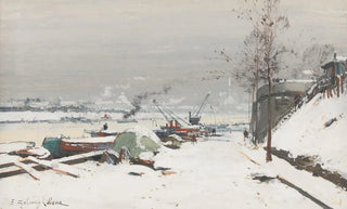 Eugne GalienLaloue - Quai De Bercy Sous La Neige.webp