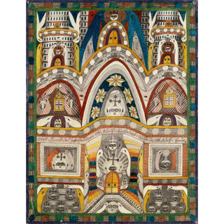 Façade ouest du vaisseau de la cathédrale Saint-Adolf des Dix Saints à Saint-Adolf Heim - Adolf Wölfli | Reproduction Tableau Décoration murale affiche copie