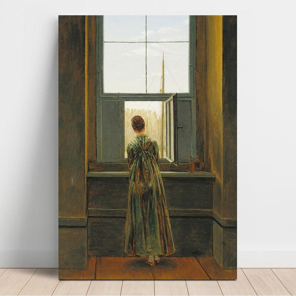 Reproducción del cuadro Mujer en la ventana - Caspar David Friedrich