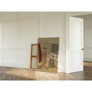 Femme et servante - Suzuki Harunobu | Reproduction Tableau Décoration murale affiche copie