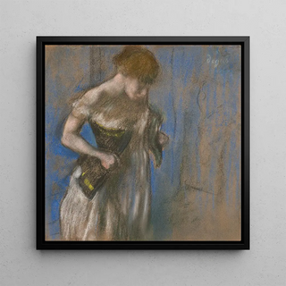 Femme mettant son corset - Edgar Degas