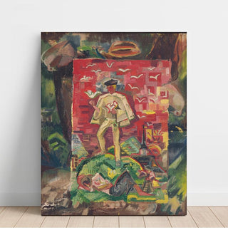 Figure symbolique d'un homme en costume folklorique - Arnold Peter Weisz-Kubínčan | Reproduction Tableau Décoration murale affiche copie