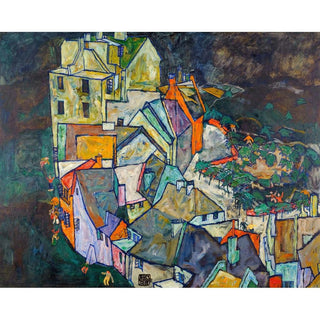 Fin de la ville ou esquisses de portrait de Heinrich Benesch - Egon Schiele | Reproduction Tableau Décoration murale affiche copie