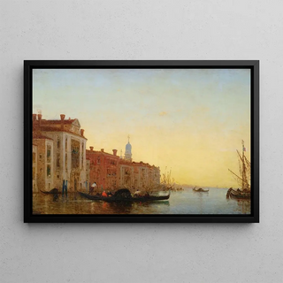 Flix Ziem - Gondole Traversant Lentre Du Grand Canal.webp